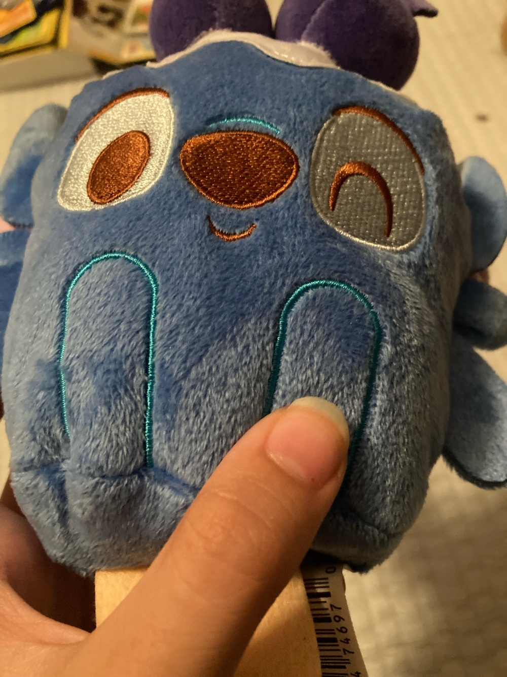 Blue Plush Popsicle Stuffed Animal - Cute Winking Character scented - Picture 6 of 7